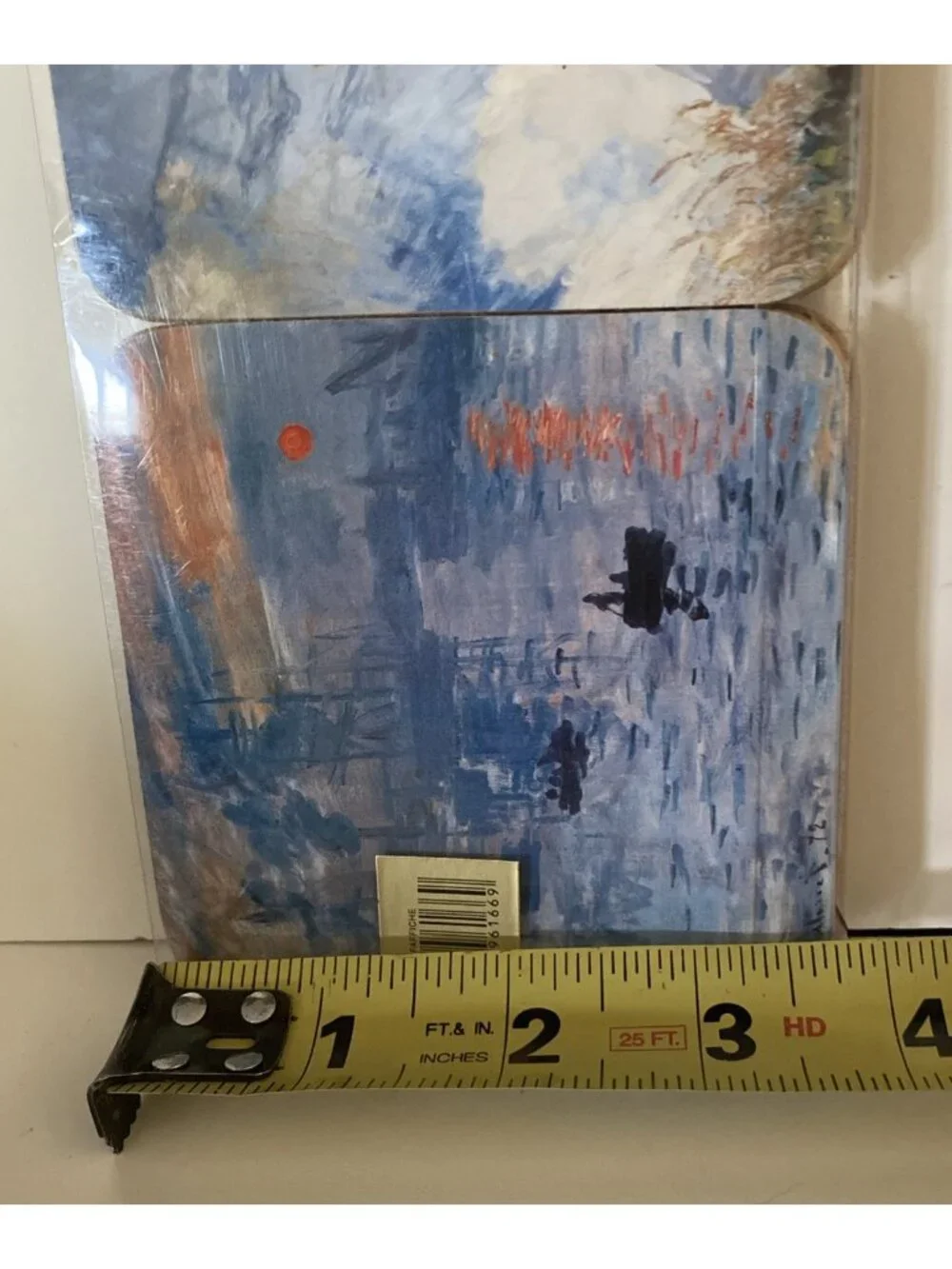 Creative Paris CLAUDE MONET Set 6 Cork Backed Waterproof Coasters NEW Sealed